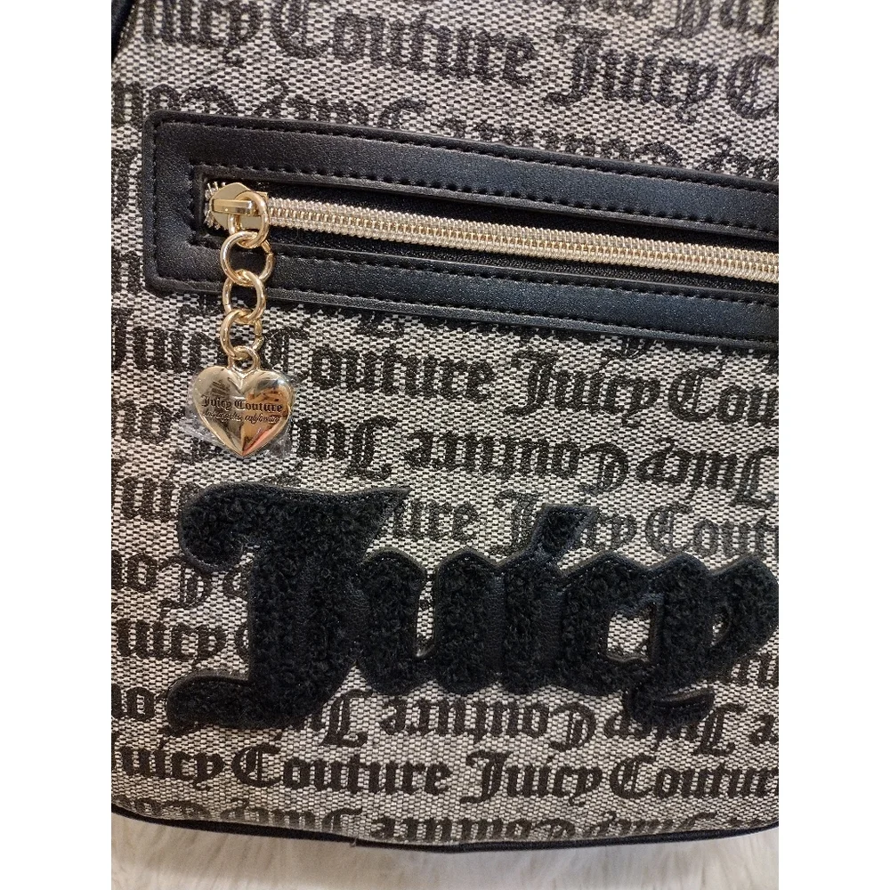 Juicy Couture 👑💎✨ Black/Beige Paparazzi Backpack NWT✨